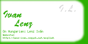ivan lenz business card